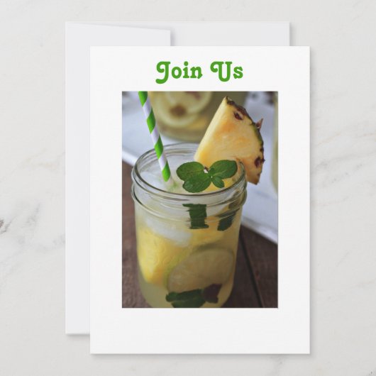 DE PARTIJ VAN DE SUMMERTIJD KRIJGT SAMEN INVITATIE KAART (Voorkant)