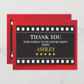 De Partij van de verjaardag dankt u toont het Bedankkaart (Voorkant / Achterkant)