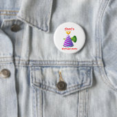 De partij van de verjaardag ronde button 5,7 cm (In situ)