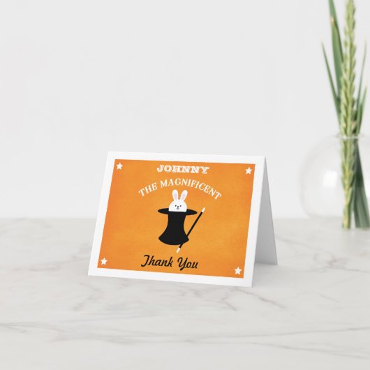 De Partij van de Verjaardag van de tovenaar dankt Bedankkaart (Voorkant)