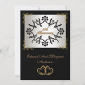 De partij van het 50e Jubileum nodigt uit zwart en Kaart (Voorkant)