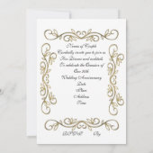 De partij van het 50e Jubileum nodigt uit zwart en Kaart (Achterkant)