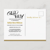 De Partij van het Afstudeerder van de Foto van het Uitnodiging Briefkaart (Achterkant)