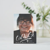 De Partij van het Afstudeerder van de Foto van het Uitnodiging Briefkaart (Staand voorkant)