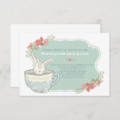 De Partij van het baby shower brengt het Tussenvoe Informatiekaartje (Voorkant / Achterkant)