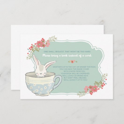 De Partij van het baby shower brengt het Tussenvoe Informatiekaartje (Voorkant / Achterkant)