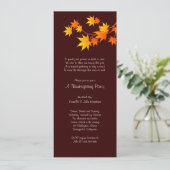 De Partij van het Diner van de Thanksgiving van de Kaart (Staand voorkant)