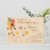 De Partij van het Diner van de Thanksgiving van de Kaart (Staand voorkant)