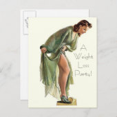 De Partij van het Gewichtsverlies van de winst no Uitnodiging Briefkaart (Voorkant / Achterkant)