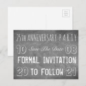 De partij van het Jubileum van de douane bewaart h Aankondigingskaart (Voorkant / Achterkant)