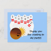 De Partij van het kegelen dankt u Briefkaart (Voorkant / Achterkant)