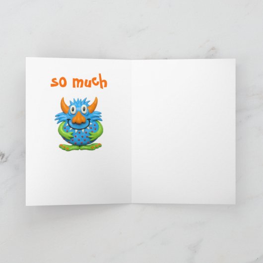 De Partij van het monster Bedankkaart (Binnen)