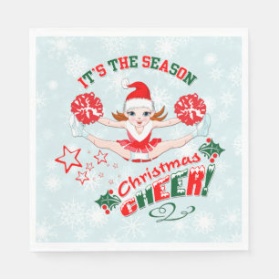 De Partij van Kerstmis van Cheerleaders Servet