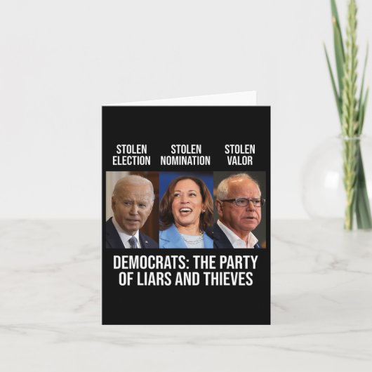 De Partij van Leugenaars en Dieven steunt Presiden Kaart (Voorkant)