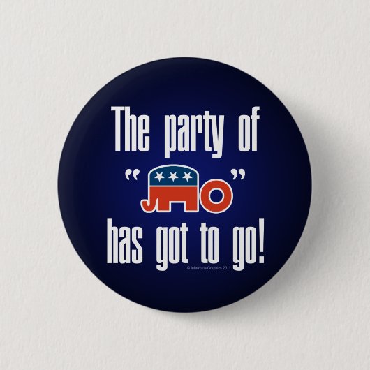 De partij van nee moet gaan! ronde button 5,7 cm (Voorkant)