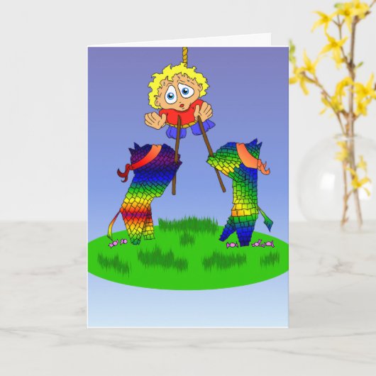 De Partij van Pinata Kaart (Gele Bloem)