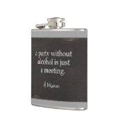 De partij zonder Alcohol is enkel een Vergadering Heupfles (Links)