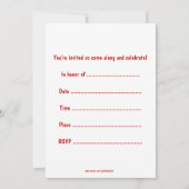 De partijuitnodiging van de geboorte met auto voeg kaart (Achterkant)