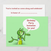 De partijuitnodiging van de geboorte met sprekende kaart (Voorkant / Achterkant)