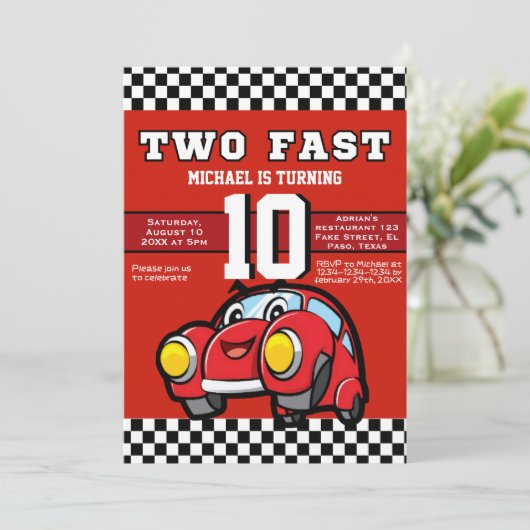 De partijuitnodiging van de jonge geitjesverjaarda kaart (Staand voorkant)