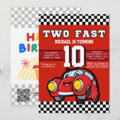 De partijuitnodiging van de jonge geitjesverjaarda kaart (Voorkant / Achterkant)