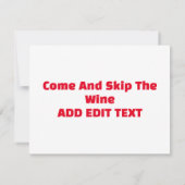 De partijuitnodiging van de wijn, voegt toe uitgee (Achterkant)