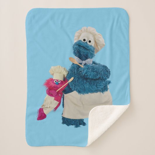 De partners van de voedseltruck van Cookie Monster Sherpa Deken (Voorkant)