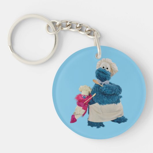 De partners van de voedseltruck van Cookie Monster Sleutelhanger (Voorkant)