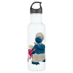 De partners van de voedseltruck van Cookie Monster Waterfles