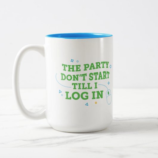 De Party Begint Pas Als Ik Inlog Coffee Mok (Links)
