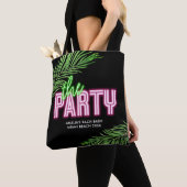 De Party Groene & Roze Tropische Bach Canvas tas (Dichtbij)