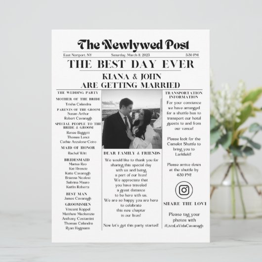 De Pas getrouwd Post (Staand voorkant)