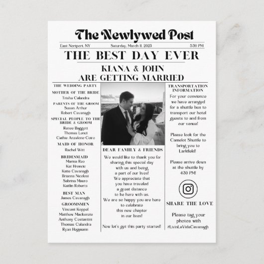 De Pas getrouwd Post Briefkaart (Voorkant)