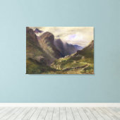 De pas van Glencoe, 1852 (m/c) Canvas Afdruk (Insitu (Houten vloer))