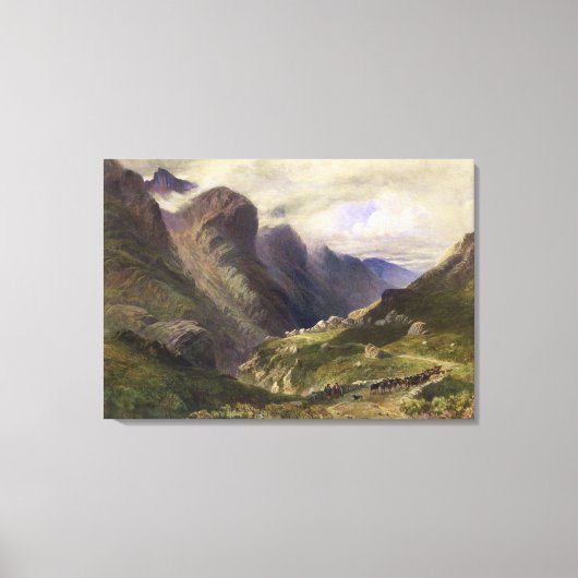 De pas van Glencoe, 1852 (m/c) Canvas Afdruk (Voorkant)