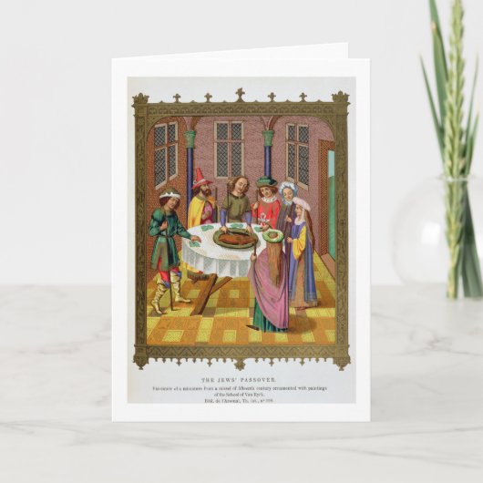 De Pascha van de Joden, facsimile van een 15de Kaart (Voorkant)