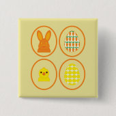 De Pasen Galerij Knop Vierkante Button 5,1 Cm (Voorkant)