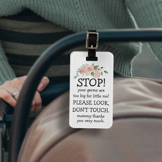 De pasgeboren Kijk raakt niet het Label van de Str Bagagelabel