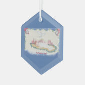 De pasgeboren Koning! Glas Ornament (Voorkant links)