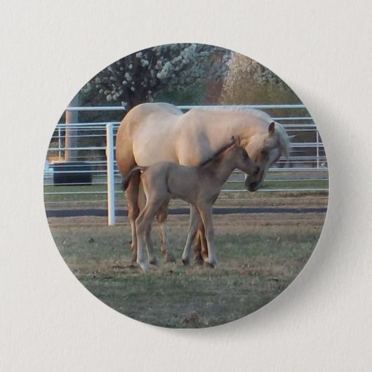 De pasgeboren speld / knoop / badge ronde button 7,6 cm (Voorkant)