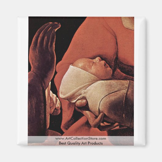 De pasgeborene (geboorte van Christus?) Magneet (Voorkant)
