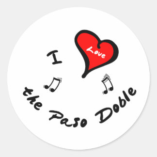 de Paso Doble Items - Ik Hart de Paso Doble Ronde Sticker