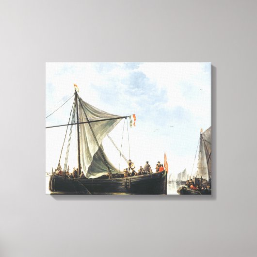De Passage Boat Aelbert Cuyp Canvas Afdruk (Voorkant)