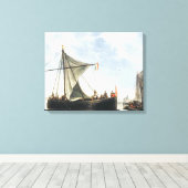 De Passage Boat Aelbert Cuyp Canvas Afdruk (Insitu (Houten vloer))