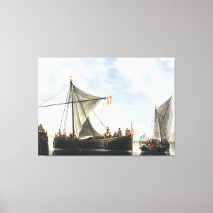 De Passage Boat Aelbert Cuyp Canvas Afdruk