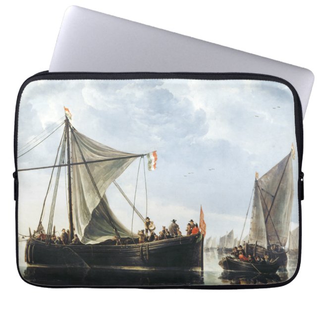 De Passage Boat Aelbert Cuyp Laptop Sleeve (Voorkant)