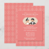 De Passen getrouwd posten de Uitnodiging van de (Voorkant / Achterkant)