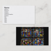 De passie, het lancetvenster in de westelijke faça visitekaartje (Voorkant / Achterkant)