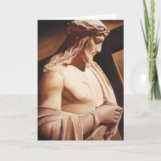 "De Passie" Jezus Watercolor Kunst Kaart (Voorkant)