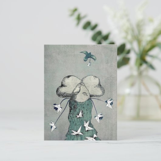 De passie van origami briefkaart (Staand voorkant)